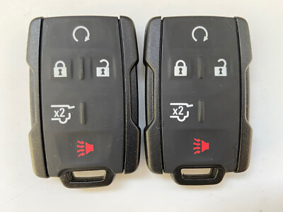 LOT OF 2 CHEVROLET SUBURBAN GMC TAHOE 5 BUTTON KEYLESS REMOTES M3N-32337100 OEM