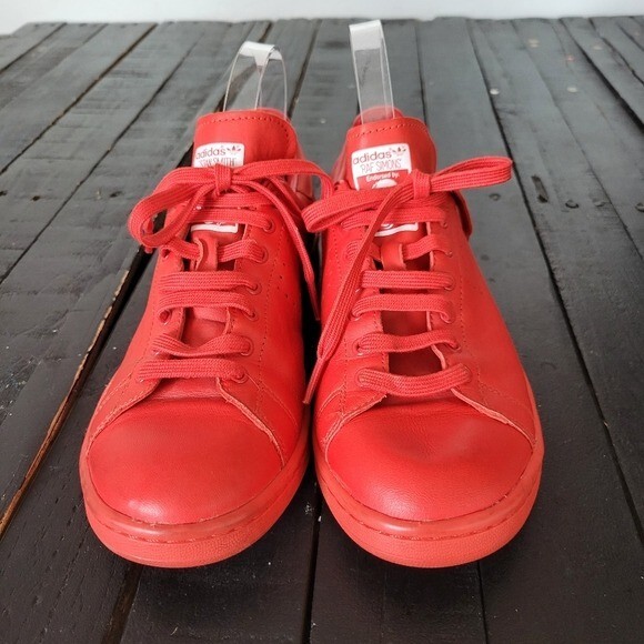 Adidas Stan Smith x Raf Simons Bright Red Sneakers Shoes  display picture 2