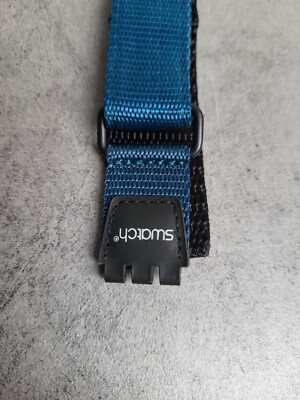 Bracelet De Montre Hirsch En Cuir Saffian, Taille 16, Bleu Gris, Neuf Avec étiquettes