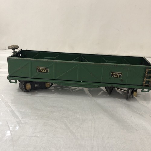 American Flyer 407 Gondola Sand Car Lt Green 1939 Prewar O Gauge X2461