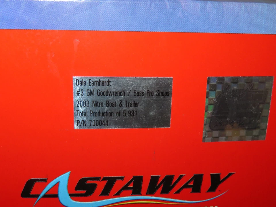 #3 GOODWRENCH BASS DALE EARNHARDT 2003 NITRO BOAT & TRAILER ACTION 1:24 5981 LE - Image 3 of 4