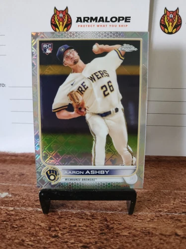 2022 Topps Chrome Logofractor Holo Refractor Aaron Ashby RC #91 Rookie MLB Mega