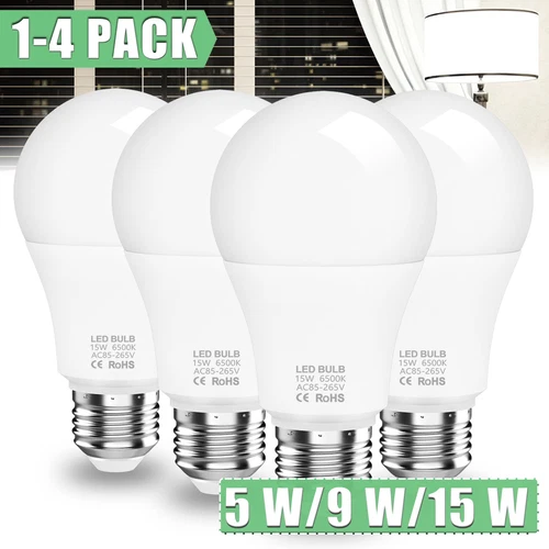 E26 LED Light Bulbs 50W 90W 150W 180W Watt Equivalent E27 6500K Bright Daylight