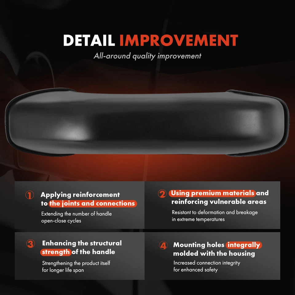 Manija de puerta levadiza negra imprimada para Hyundai Santa Fe 2005-2006 8126026100 Foto 3 de 4