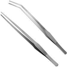 2 Pack 15 Inches Long Tweezers Aquascaping Tools Feeding Tongs for Aquarium