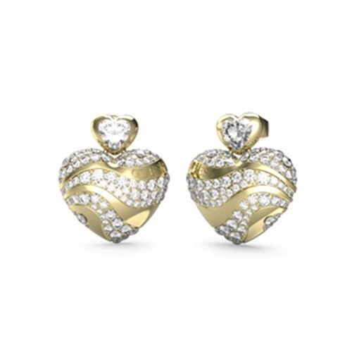 Guess Ladies In My Heart Earrings UBE04499YG - Image 2