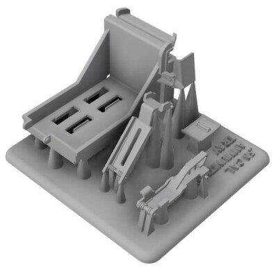 MJ Miniatures MJEZ35020 1/35 .50 CAL Ammuntion Tray (6)