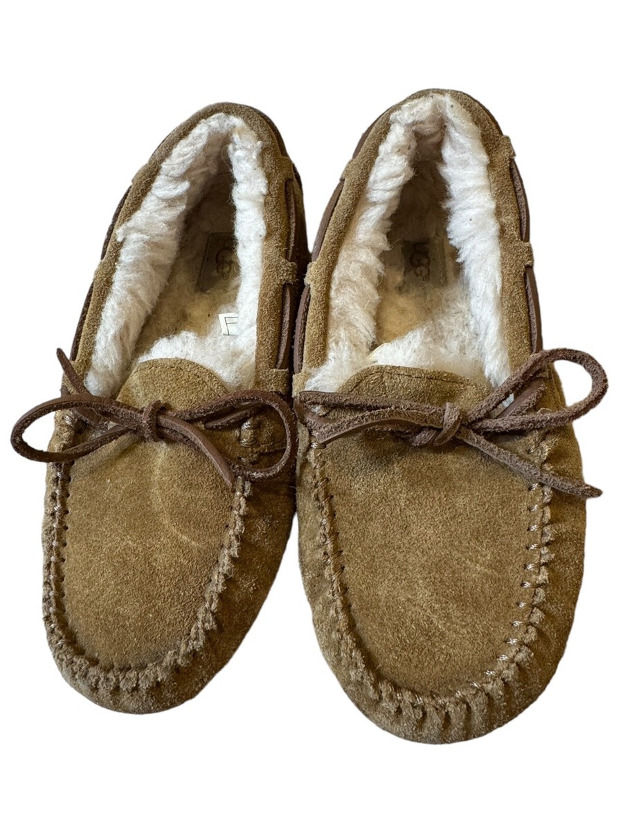 UGG Australia Dakota Slippers in Chestnut Suede Wool Lining  display picture 2