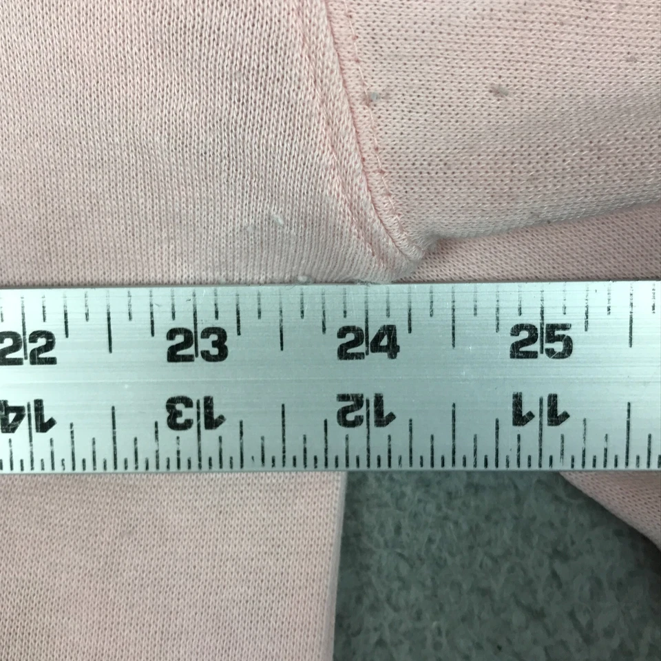 Lucky Brand Womens Long Sleeve Crew Neck Pink Heart Fleece Knit Sweatshirt XS - Image 2 of 4