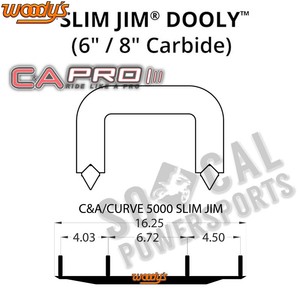 Slim Jim Dooly Performance Carbide Wear Rods 6in.~2007 Yamaha PZ50 Phazer