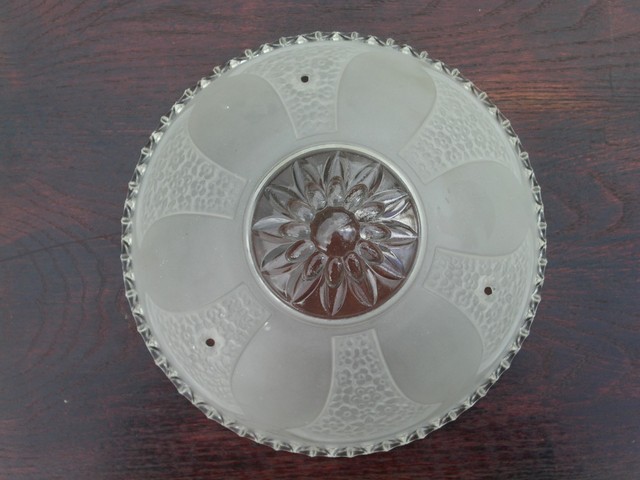 Glass Light Fixture Shade Cover Clear Frosted w Raised ...