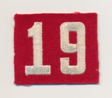 Vintage Boy Scouts Troop Number 19 Red and White Felt Patch