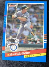 1991 Donruss - Mark McGwire #56 All Star Error Card No Dot Oakland Athletics