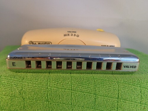 VINTAGE MR350 SUZUKI PRO MASTER E 10 HOLES HARMONICA HARP + Case & Paper-JAPAN - Picture 4 of 5