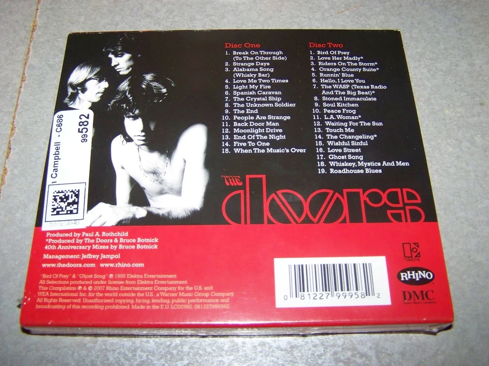 THE VER YBEST OF THE DOORS 2 CD E.U. IMPORT SET SEALED Foto 2 de 2