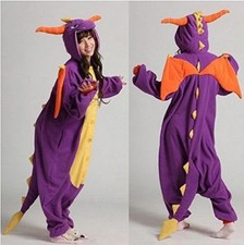 Halloween Spyro Purple Dragon Onesiee Kigurum Costume Body Pajam