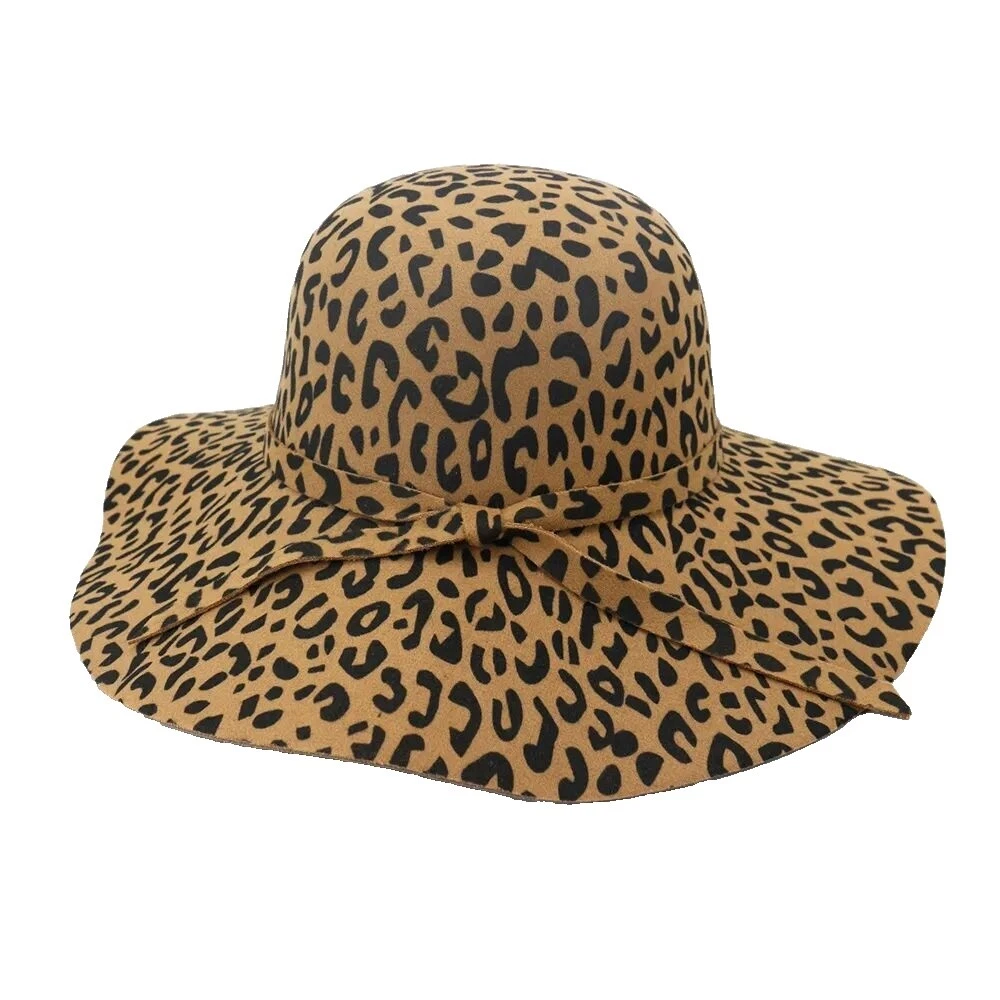 Fedora Sombreros de Leopardo para Mujer