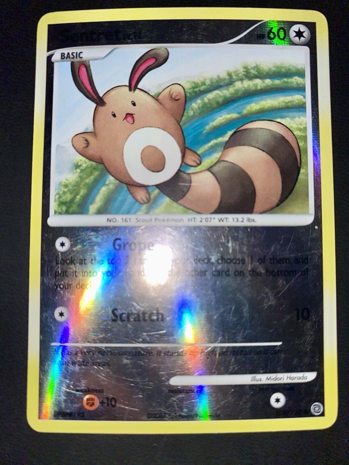 Pokemon TCG Card Secret Wonders #104/132 Sentret Reverse Holo 2007 LP