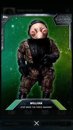 Wollivan 2016 Star Wars Card Trader S3 Green Gradient 1167 Digital SWCT