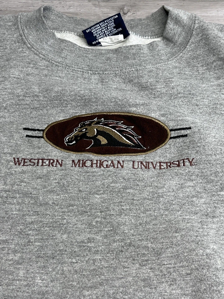 Logotipo de caballo raro vintage años 90 Western Michigan University Jansport 2XL hecho en EE. UU. Foto 4 de 4
