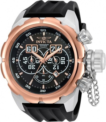 INVICTA MENS 52MM RUSSIAN DIVER QUARTZ CHRONO SILICONE STRAP WATCH 21631 NWOB