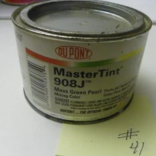 DUPONT MASTER TINT 908J MOSS GREEN PEARL  NASCAR -NOS  16 OZ.