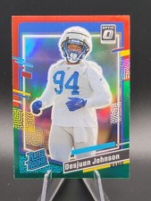 2023 Panini Donruss Optic Red Green Prizm Rated Rookie Desjuan Johnson LA Rams 