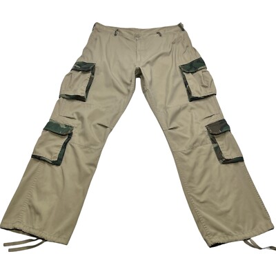 Rothco Vintage Paratrooper Fatigues Olive Camo Cargo Pants Pockets Large  Reg