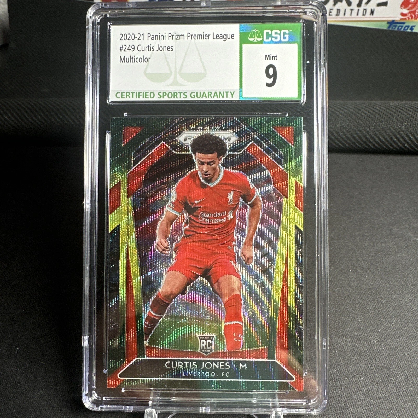 2020-21 Panini Prizm Premier - Curtis Jones - Multi-Color Rookie Liverpool CSG 9