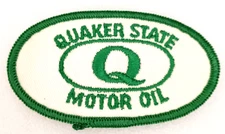 Rare Quaker State Motor Oil Oval Cloth Patch New NOS 1970s