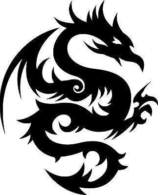 Sticker Dragon Dark Fantasy