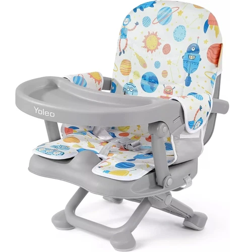 Travel Booster Seat w/ Tray Adjustable Folding High Chair Children Baby Armchair - Picture 13 of 78