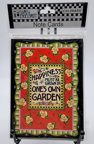 Colorbok Mary Engelbreit Note Cards 8-pk Happiness Must Be Grown In Own Garden