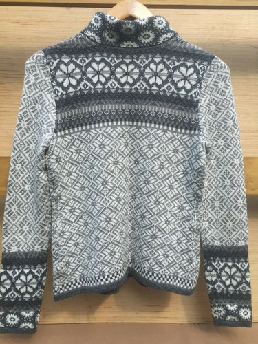 Icelandic Design Gray Wool Blend Zippered Sweater Jacket Size: Small - Picture 4 of 6