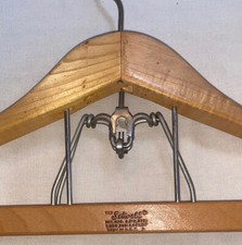 Wooden Vintage 16" The Set Well Combination Suit Pants  Jacket Clothes Hanger