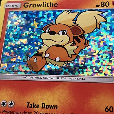 growlithe pokemon card mcdonalds Pokemon GROWLITHE 1/12 (Holo) McDonald's Promos 2018 - MP/Mod Play