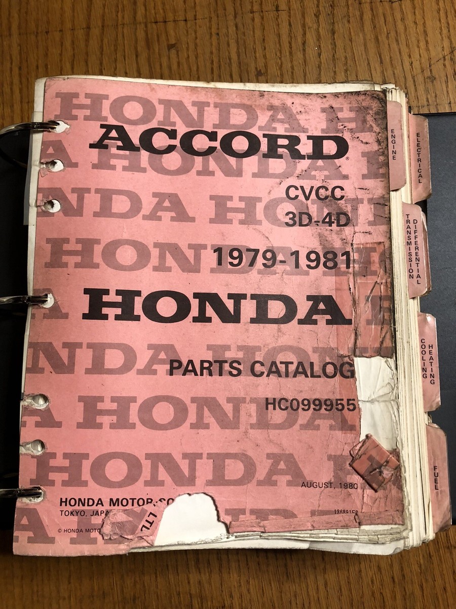 HONDA ACCORDパーツカタログ Honda Accord 1979-1981 Parts List Catalog Illustrated Assembly