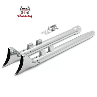 33'' Fishtail Slip on Exhaust Pipe Muffler for Harley Electra Glide Touring 17-22