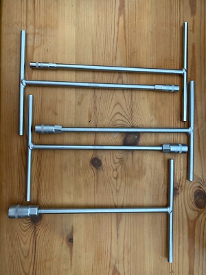 T-GRIFF STAHL METRISCH STECKSCHLÜSSEL X 5 - 8mm 10mm 12mm 14mm 17mm GESAMT