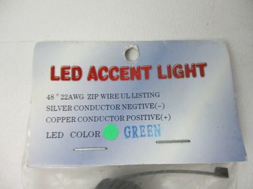 (1) 4 - LED Accent Underglow Light Color : GREEN for Motorcycle Auto 12v 2-Wire - Picture 3 of 4