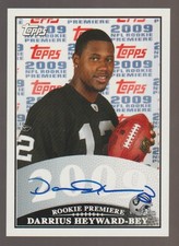 DARRIUS HEYWARD-BEY 2009 Topps ROOKIE PEMIERE Autograph #DH SP RC ON CARD AUTO. rookie card picture