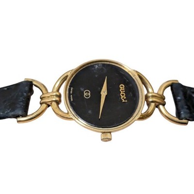 GUCCI 6000L アナログ腕時計 箱付き　ゴールド/ブラック GUCCI 6000L Womens Dial Quartz Watch Gold | eBay