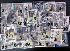 (285) CARD BASE INERT LOT Josh Jacobs Las Vegas Raiders Green Bay Packers NFL