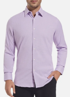 Duchamp Men's Cotton Stretch Slim Fit Dress Shirt Dark Purple, L (16.5 in ,  41 ) | eBay