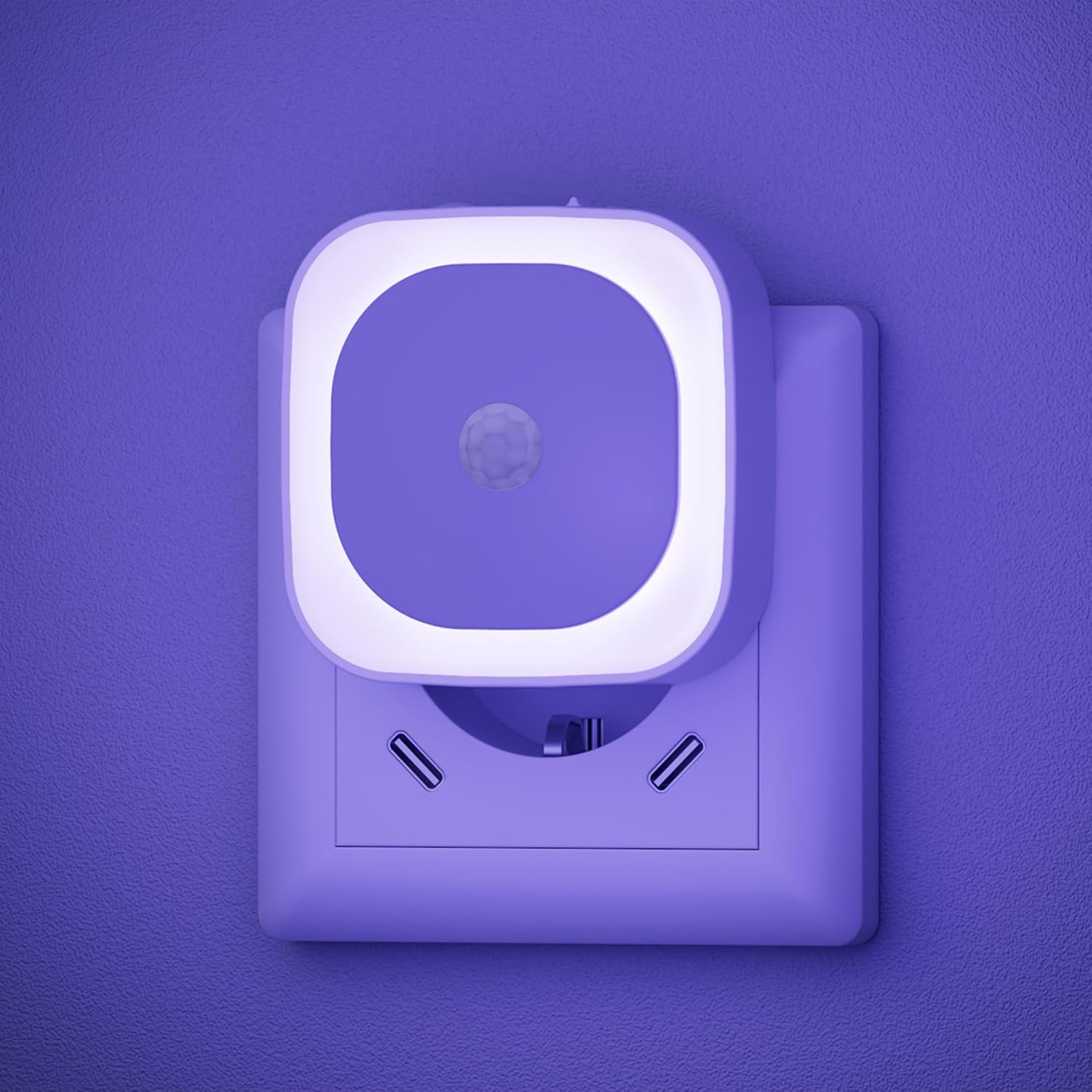 Luce Notturna da Presa 2 Pezzi con Sensore di Movimento e 3 Modalità