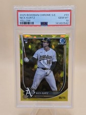 2025 Bowman Chrome Sapphire Edition - Nick Kurtz #93 Yellow /75 (RC)
