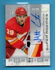 2023-24 UD PREMIER COLLECTION  Matthew Coronato SUPER ROOKIE PATCH AUTO /99 4CLR