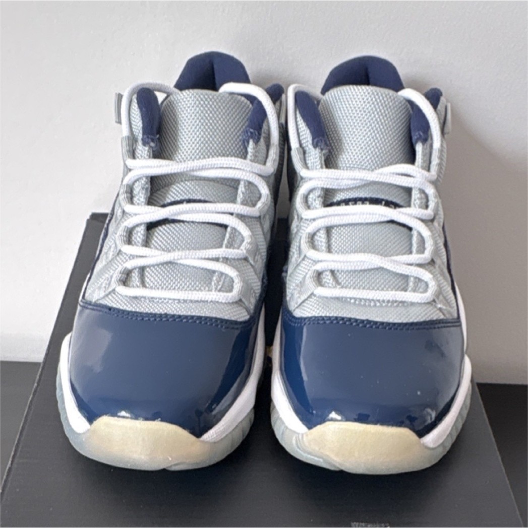 Jordan Air Jordan 11 Retro Low GS 528896-007 Blue Gray White 4Y Mesh Sneaker