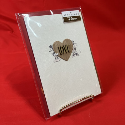 Hallmark Signature Valentine s Day 3D Card / Env. Disney Mickey & Minnie / Cute