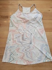 Women's Spandex Halter Dress Built In Bra Pockets Old Navy XL Adjustable Straps